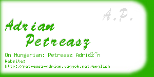 adrian petreasz business card